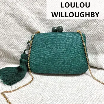 컨디션 최상 LOULOU WILLOUGHBY 2WAY 라피아 숄더백
