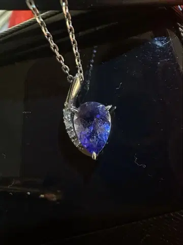 STAR JEWELRY 다이아몬드 페어쉐이프 탄자나이트 목걸이