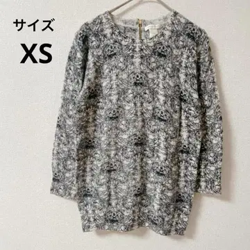 [ CLUB MONACO ] 니트 스웨터 모노톤 플라워 멋쟁이 XS