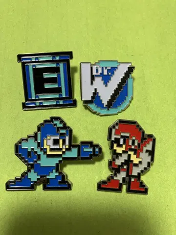 록맨 PINS GEEK 핀즈 핀 배지 4개 세트