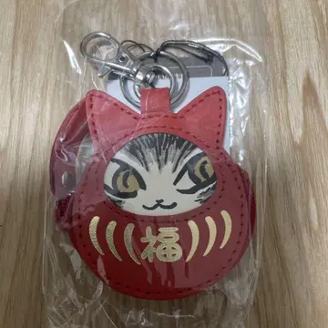 와치필드 고양이 달마 동전 키 빨간색