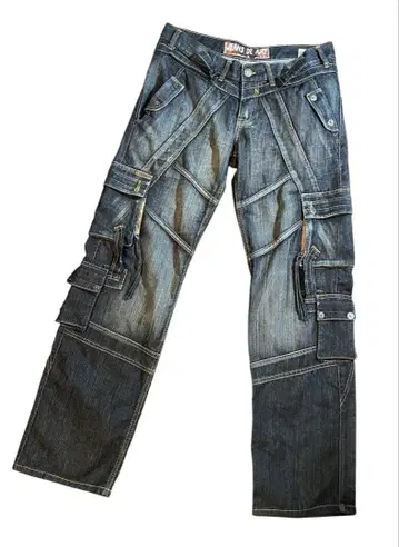 00s Y2K JEANS DE ART 데님 그런지 사이즈 2XL 카고