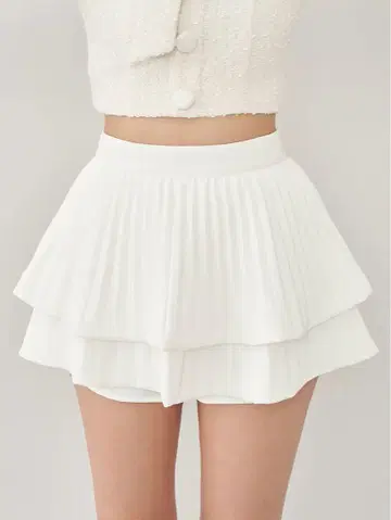 다리치 내로우 플리츠 티어드 미니 스커트 S
