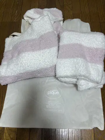 플리스 스트라이프 룸웨어 세트