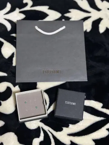 TSUTSUMI 플라티나 에메랄드 귀걸이