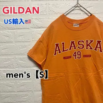 T520 [ US 수입 ] 길단 셔츠 오렌지 계열 men's [ S ]