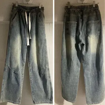 남성용 와이드 데님 팬츠