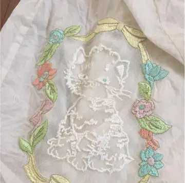 셰리라파  고양이 자수 원피스