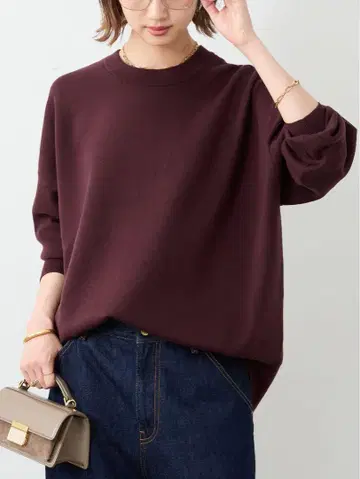미사용 두지엠 클라세 Smooth Relax Knit 와인