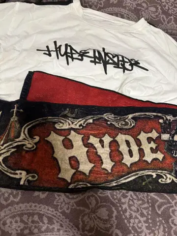 HYDE INSIDE LIVE2025 드롭 T셔츠 타월