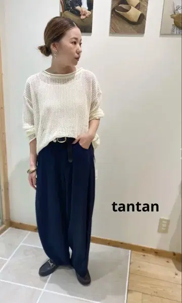 tantan 스마하피 시스루 니트 풀오버