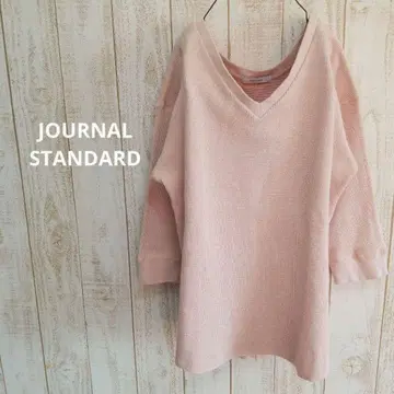 JOURNAL STANDARD 써멀 V넥 7부 소매 T셔츠