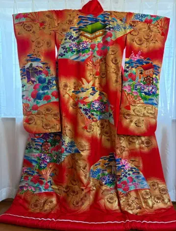 이로 우치카케 신부 의상 유젠 염색 아키야마 쇼