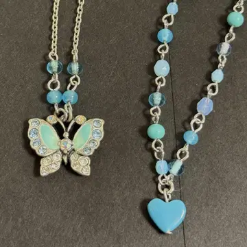 ANNA SUI 목걸이 나비 2연