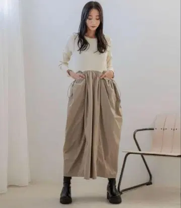 [ 미사용 새상품 ] 로리즈팜 2WAY 도킹 개더 포켓 원피스 완판템