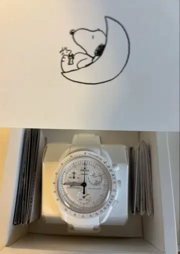 OMEGA MISSION TO THE MOONPHASE 화이트