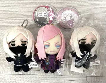 도쿄 리벤저스 산즈 하루치요 봉제 인형 마스코트 캔뱃지 세트