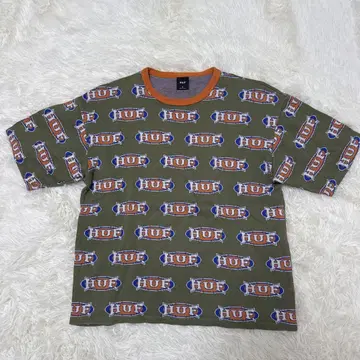 HUF 하프 T셔츠 로고 반팔 타월 원단