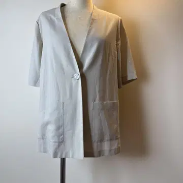 새상품 카듀네 CADUNE 노카라 자켓 반팔