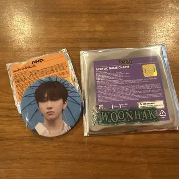 보넥도 WOONHAK 사진 배지 & 네임 참 세트
