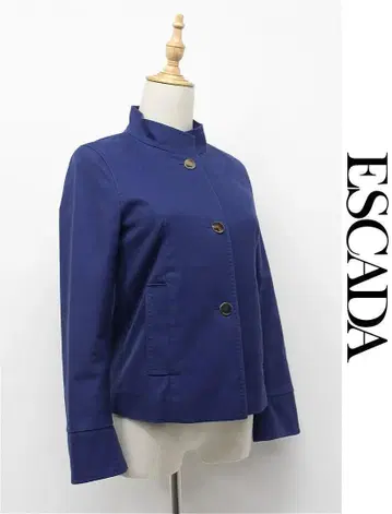 R-V203/ESCADA 자켓 3버튼 로고 플레이트 32 네이비