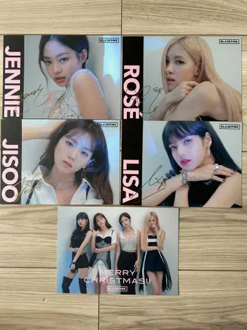 BLACKPINK FC 한정판 크리스마스 그리팅 엽서
