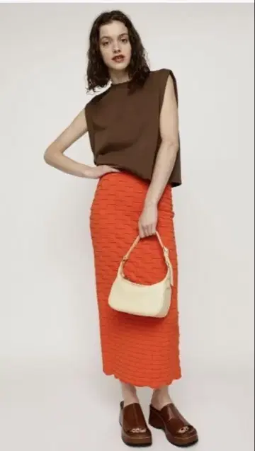 SLY CHECKER KNIT I LINE SK 타이트 스커트