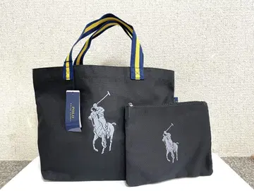 새상품 랄프 로렌 토트백 에코백 파우치 포함 블랙