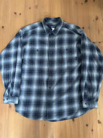 patagonia 섀도우 체크 옴브레 체크 셔츠 L