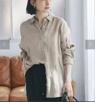 리브 드와 린넨 루즈 셔츠