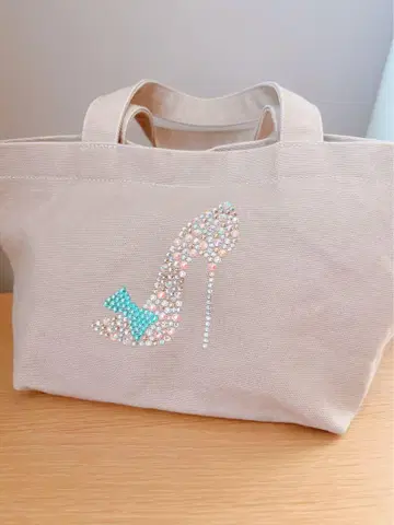 깅엄 하이힐 토트백 스와로브스키