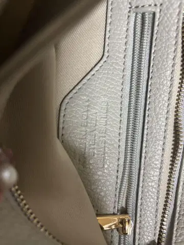 천연 가죽 그레이 숄더백 Genuine Leather