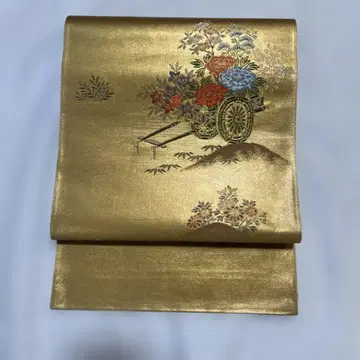 후쿠로 오비 순수 실크 히바쿠 수직