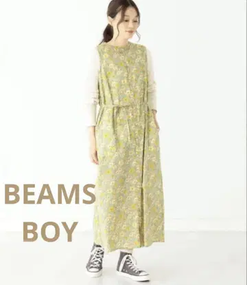 [ 정가 17380엔 ] BEAMS BOY / 리버티 슬리브리스 원피스