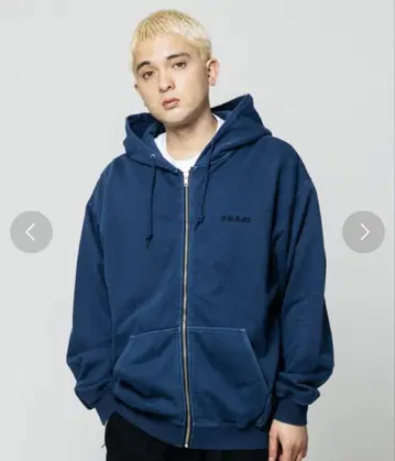 네이비 후드 부착 Xlarge 집업 후드티