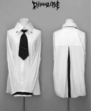 DimMoire ZIP 셔츠 화이트