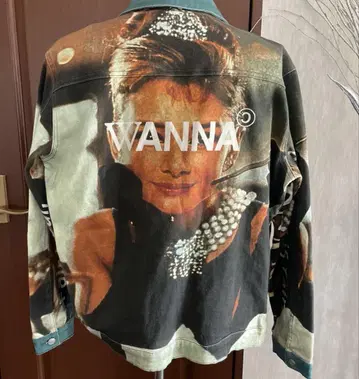 WANNA used 오드리 펩번 프린트 청바지 자켓