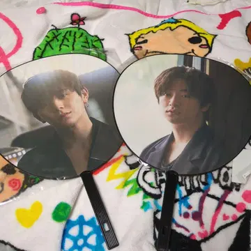 HeySayJUMP 야마다 료스케 치넨 유리가 부채 세트