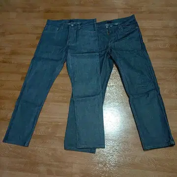 UNIQLO 스트레이트, 슬림 셀비지 데님 2개 세트 w32 L73