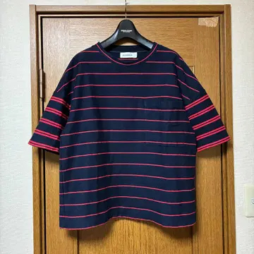 질 샌더 18SS 질 샌더 와이드 보더 T셔츠 두꺼운 원단