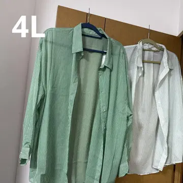 [ 미사용 ] 4L 스트라이프 시어 셔츠 묶음 판매