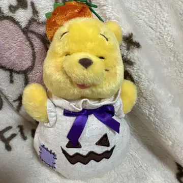 플러시 키체인 푸우 할로윈 호박 분장