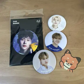 zerobaseone 메튜 캔뱃지 4개 세트