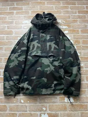 90s 아노락 후드티 카모플라쥬 밀리터리 후드티 오버 사이즈 구제 의류