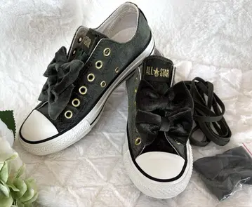 새상품 컨버스 converse 귀여운 벨로아 리본 23