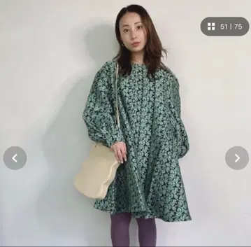 SANSeLF 자카드 플라워 드레스