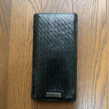 아르마니 가죽 장지갑 블랙 8포켓