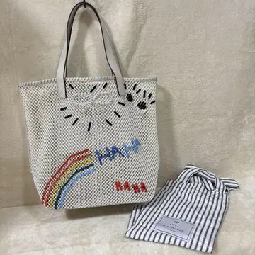 Anya Hindmarch 안야 힌드마치 메쉬 토트백 화이트