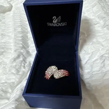 [ 새상품급 ] 스와로브스키 반지 반지 빨간색 클리어 15-16호