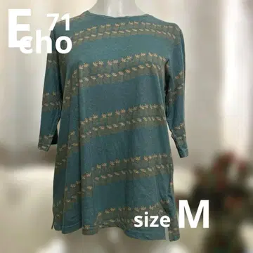 [상의] 파인애플 패턴 칠부 소매 튜닉 새상품급 M 사이즈